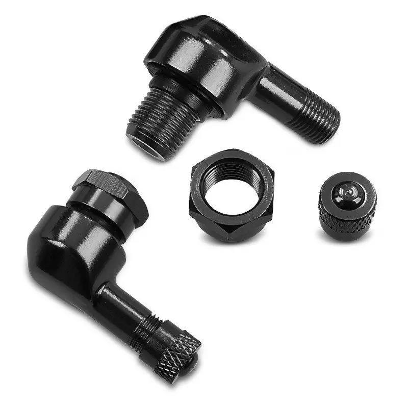 90 Degree Aluminium Valve Black / Gold / Silver 1