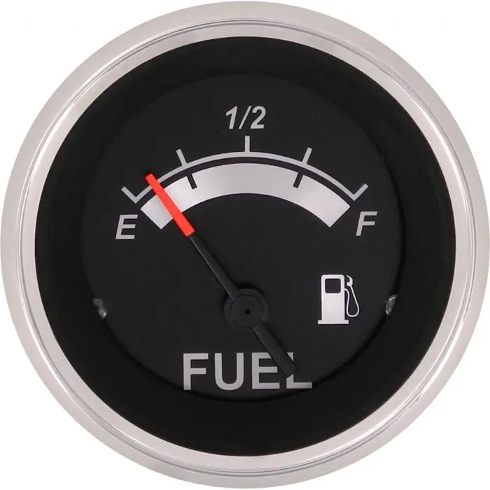 Sierra 67021P Black Sterling Series 2" Ss Fuel Gauge & Requires "F" Sender Code 2