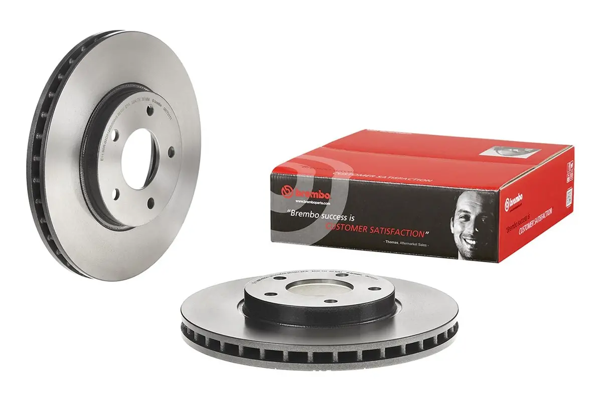 Brembo Uv-Coated Brake Rotors – Premium Slotted & Drilled Front Discs (09.7731.11) 1