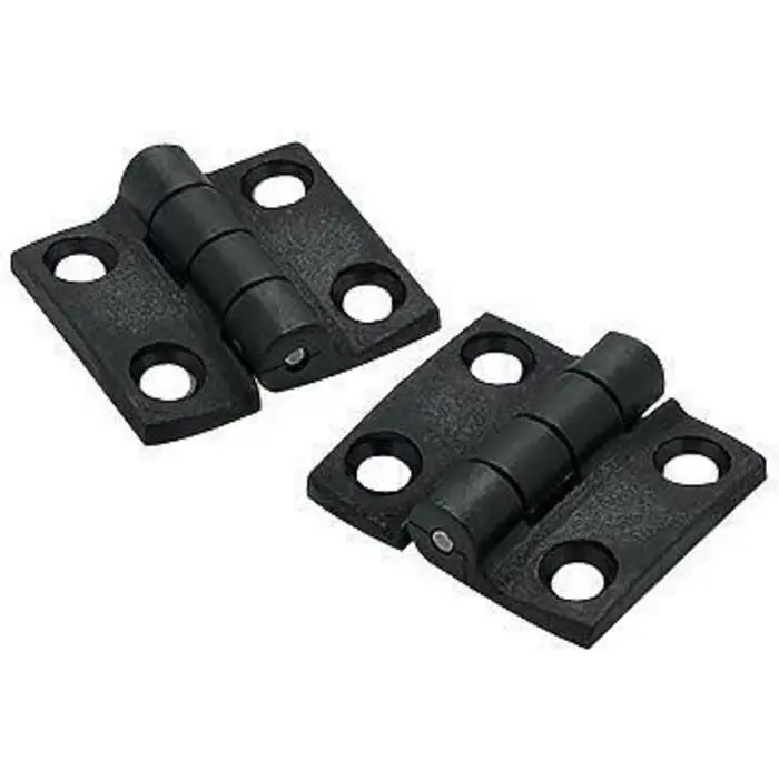 Seachoice 33891 Butt Hinge, 1-1/2" X1-3/8 Black Nylon , Pair 2