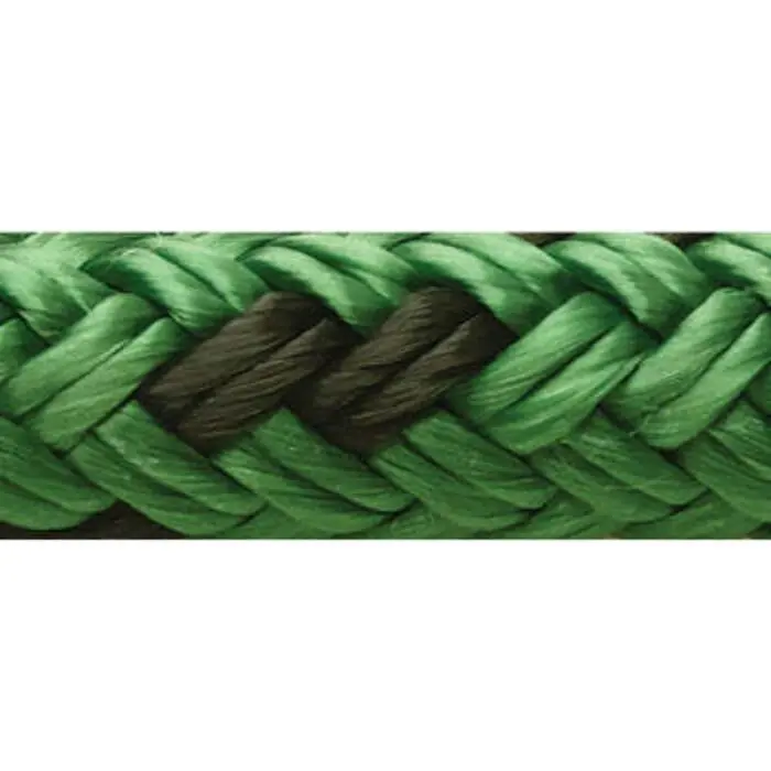 Seachoice 42441 Double Braided 100% Mfp Dock Line 3/8" X 15' Green W/Black, Tracer 2