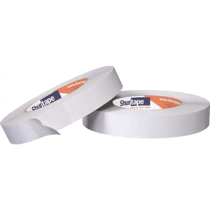 Shurtape 232264 Double Coated Polyester Film Tape, 1/2" X 164', White 2