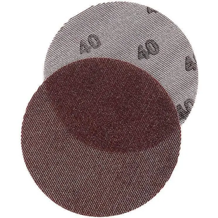 Seachoice 91917 Dust Free Aluminum Oxide Mesh Hook & Loop Discs Closed Coat, Grade 60, Brown, 25/Pk 2