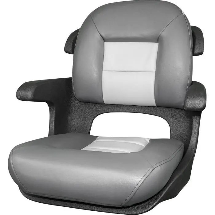 Tempress 57027 Elite Helm Low Back Seat, Black Shell, Charcoal/Grey Cushions 1