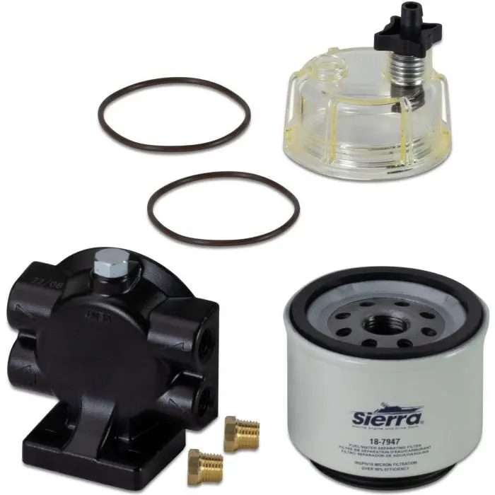Sierra 18-99192 Fuel/Water Separator Gas Kit W/ Clear Bowl For Racor 1