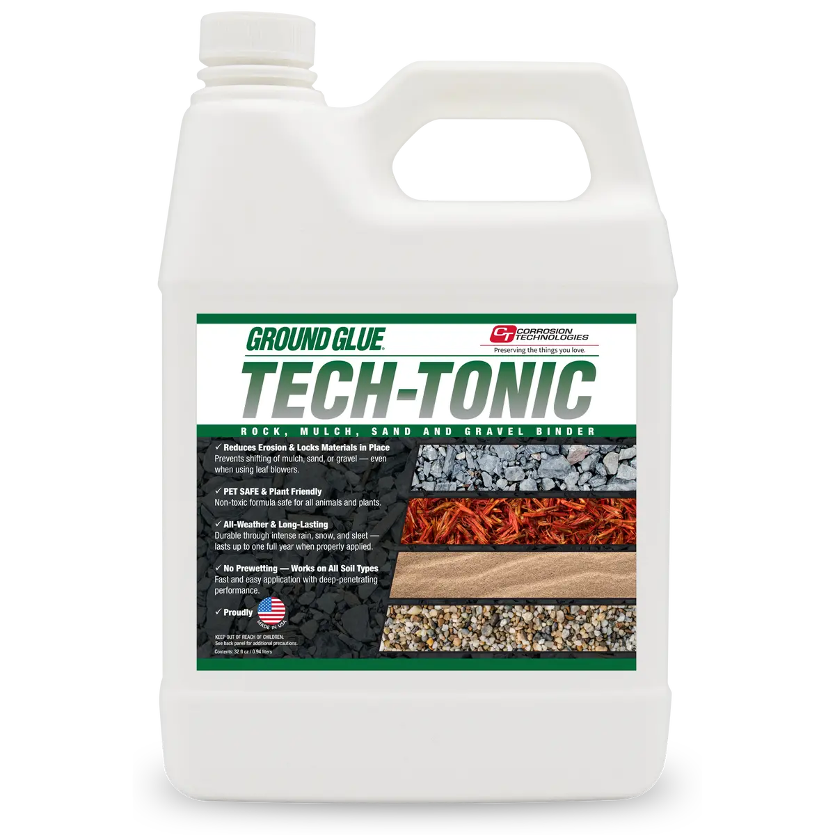 Ground Glue Tech-Tonic Rock, Mulch, Sand And Gravel Binder 1