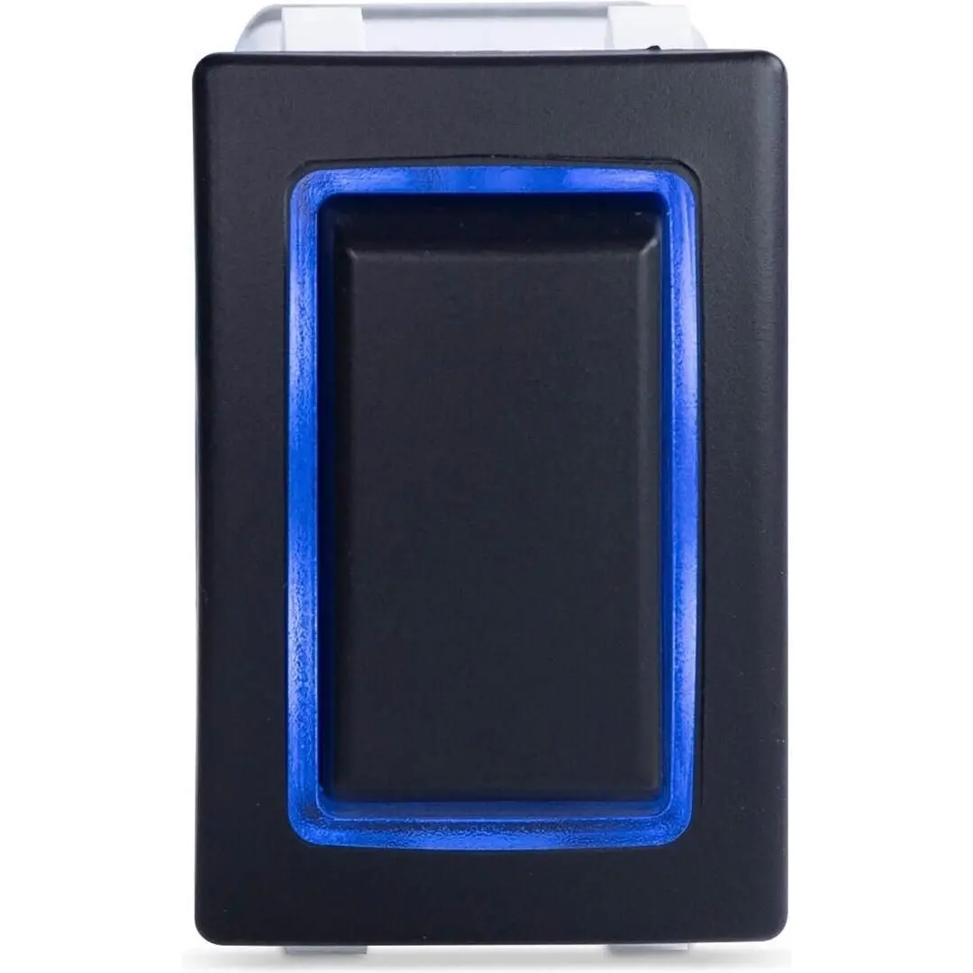 Sierra Rk40690b Rocker Switch W/Halo Led Light, On Off On (Dependent), Spdt, Blue 1