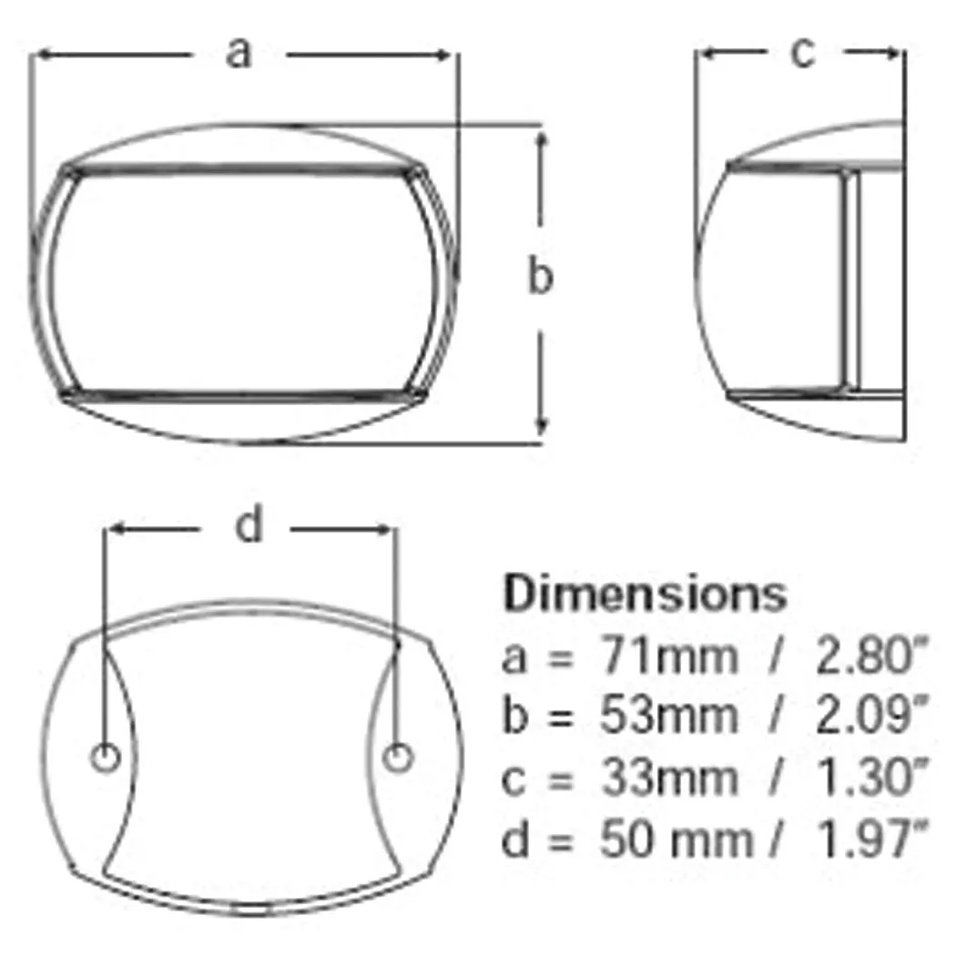Hella 980520201 Naviled Starboard (Green) Side Light Only, Black W/Green Lens, 1 Ea. 2