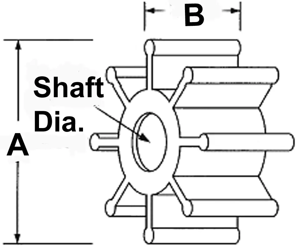 Jabsco 18958-0001-P Replacement Neoprene Impeller 1