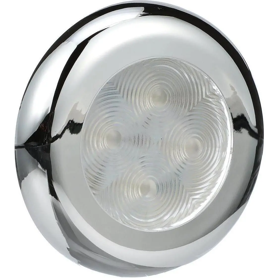 Seachoice 3111 Led Interior Courtesy Light With Both Chrome And White Bezels 2