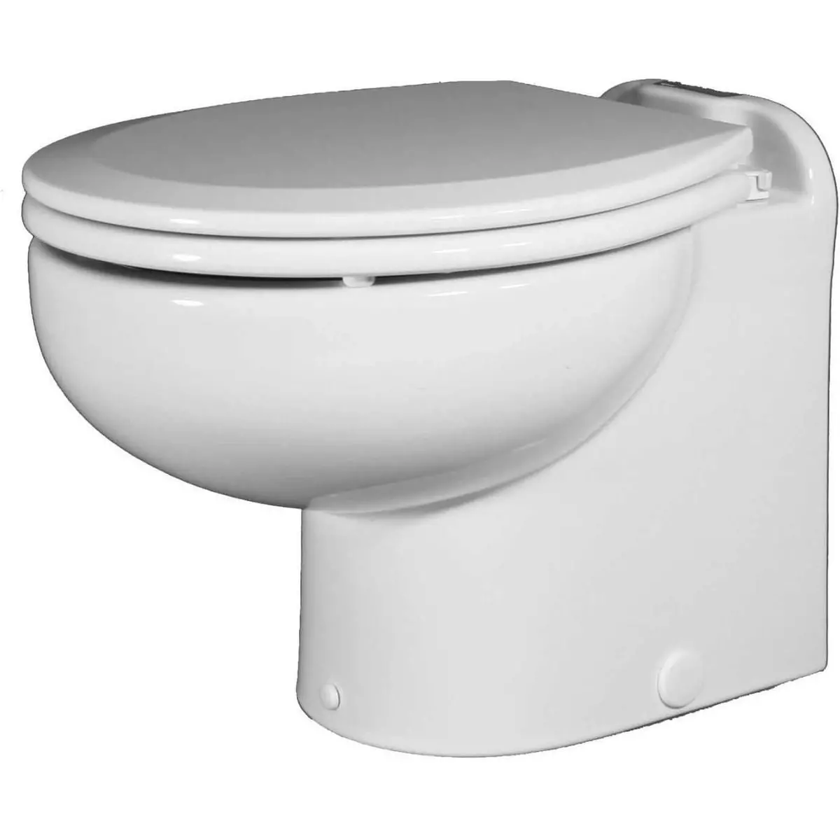 Raritan 221Hr012 Marine Elegance Straight Back, Raw Water, Low Profile 12V Toilet, White 2