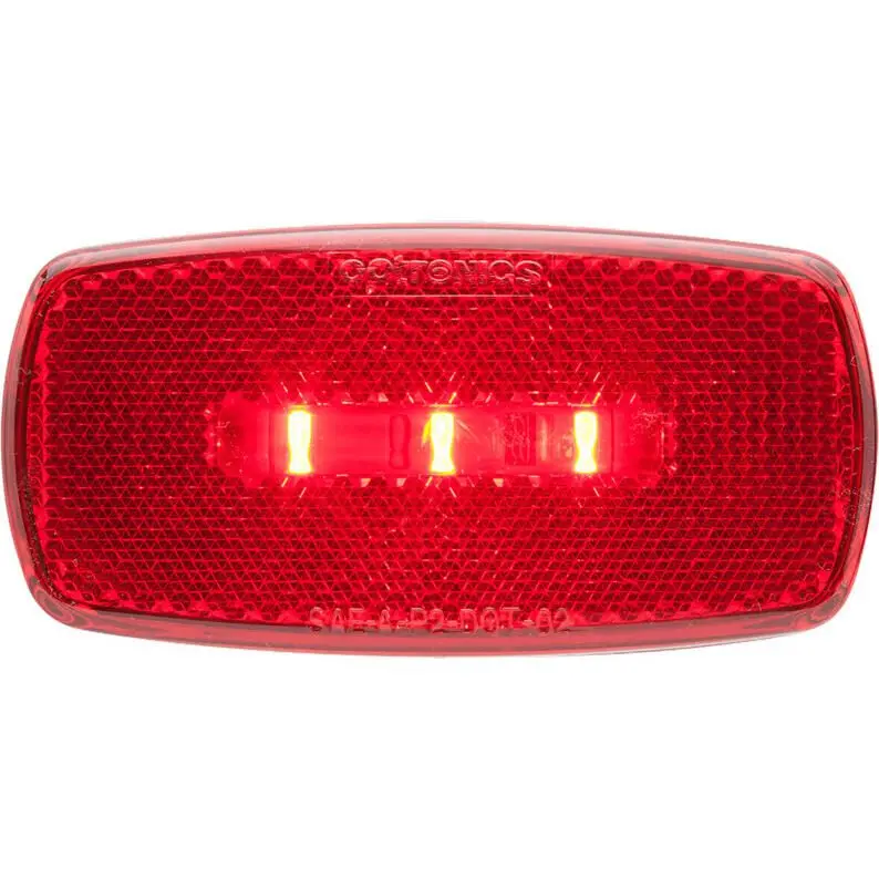 Optronics Mcl32rbbp Surface Mount Led Marker/ Clearance Light W/Reflex, Black Base, Red Lens 2