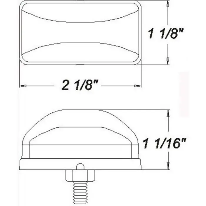 Optronics Mcl95as Sealed Marker/Clearance Light, Amber, Stud, Retail 2