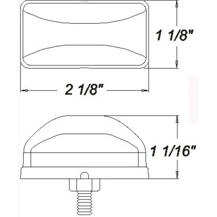 Optronics Mcl95rs Sealed Marker/Clearance Light, Red, Stud, Retail 2