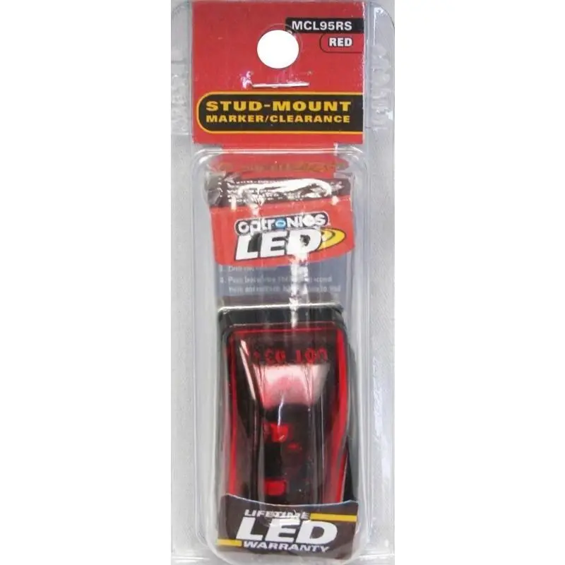 Optronics Mcl95rs Sealed Marker/Clearance Light, Red, Stud, Retail 1