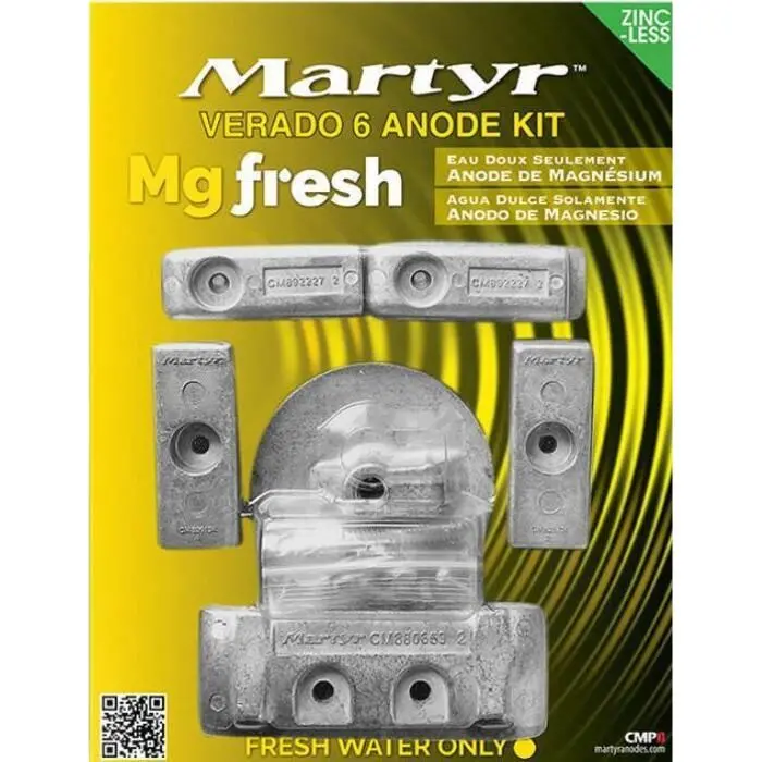 Martyr Cmverado6kitm Mercury 6-Cylinder Anode Kit Magnesium 2