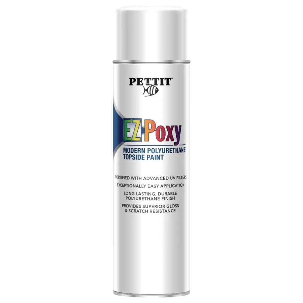 Pettit 1310820 Ez-Poxy Polyurethane Topside Finish, 20 Oz. Aerosol, Hatteras Off White 1