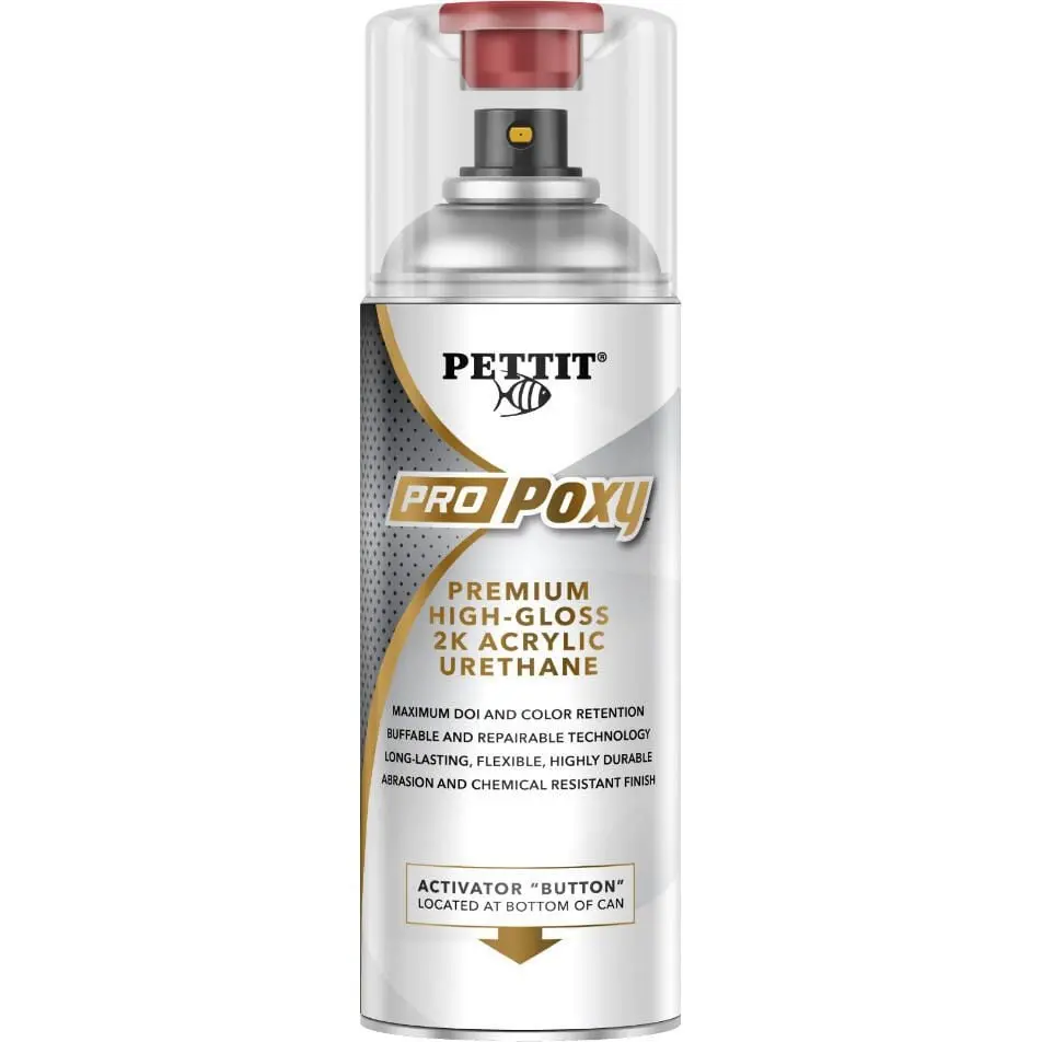 Pettit 3716A Propoxy Acrylic Urethane Topside Paint Aerosol, Whisper Gray 1