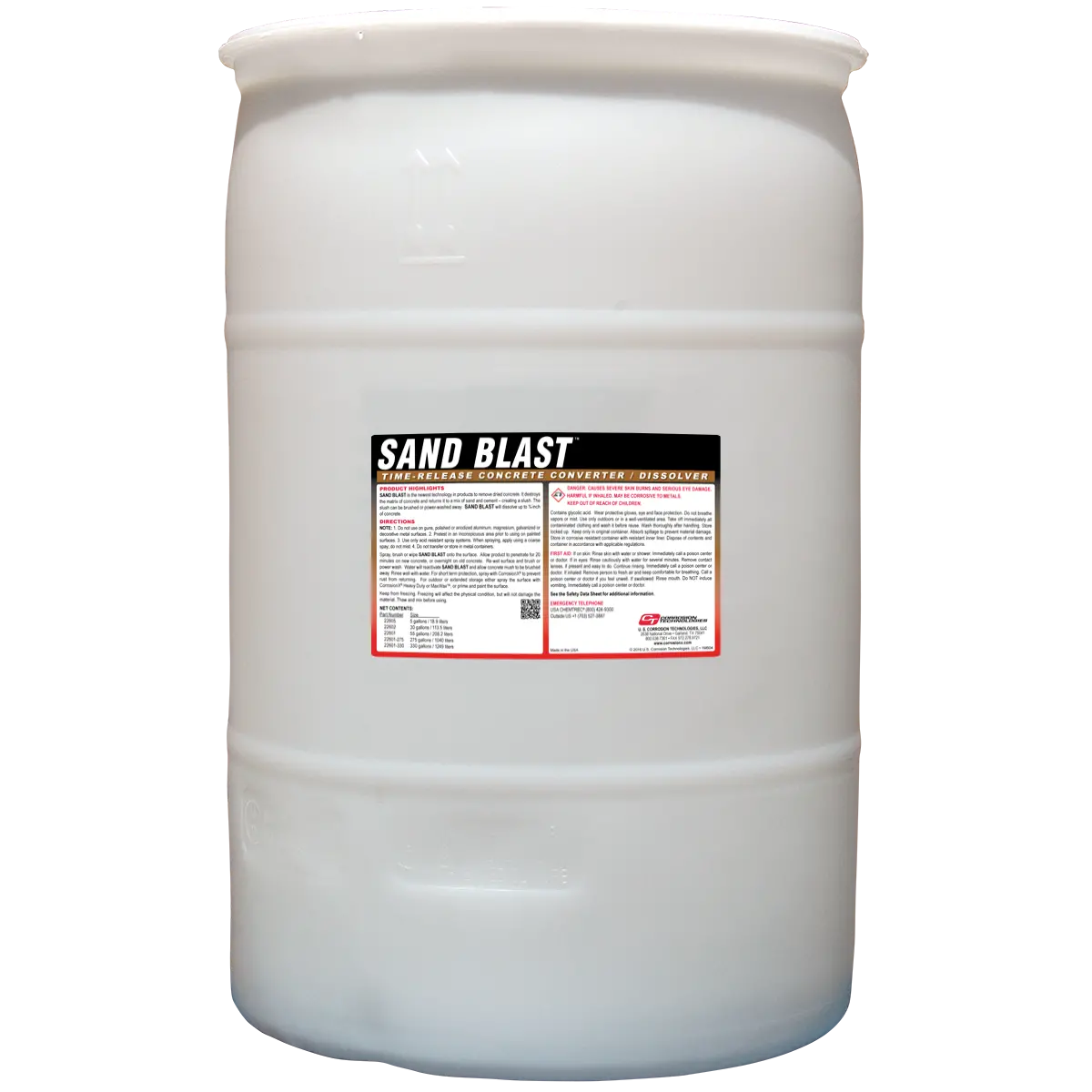 Sand Blast Time Release Concrete Remover 1