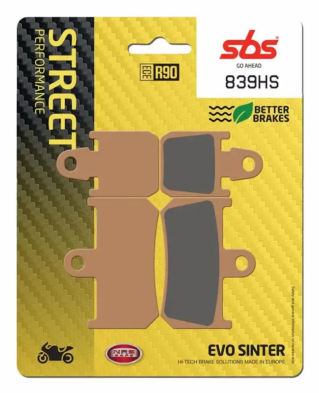 Sbs (839Hs) Fa442/4 Evo Sinter Front Brake Pads 1