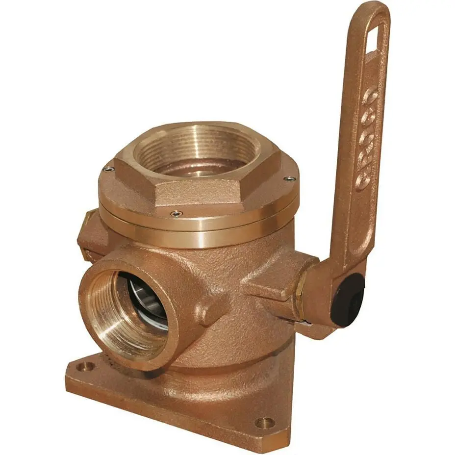 Groco Sbv-2000-P 2" Safety Seacock W/1-1/2" Side Port 2