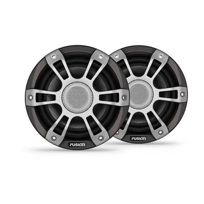 Fusion 010-02772-21 Signature Sport Series 3I Marine Coaxial Speakers, 7.7", Gray W/Metallic Painted Grill 1