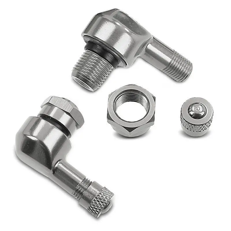 90 Degree Aluminium Valve Silver 1
