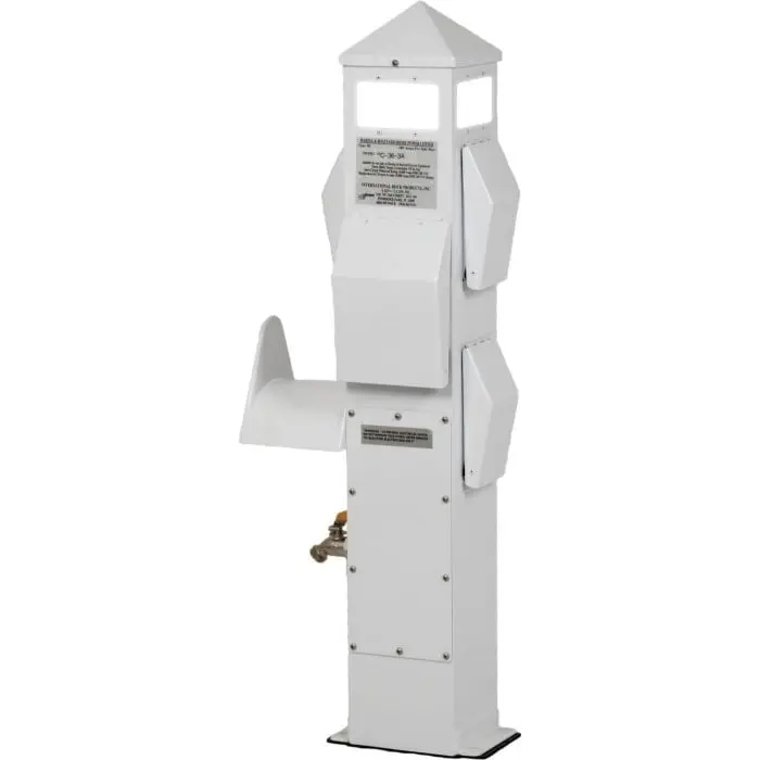 International Dock Products Spc-36-3A-250-Led Slim Line Dockside Electrical, Pillar 2-30A/1-20A 1