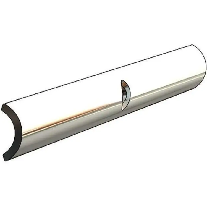 Taco Metals S11-4500P12 Taco Ss Hollow Back Rub Rail 1/2" X 12' Hb 1