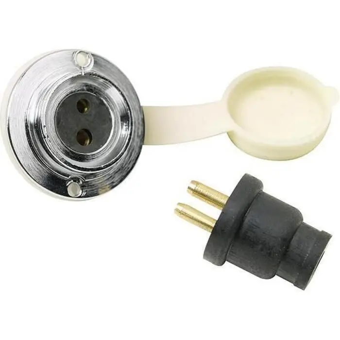 Seachoice 50-10121 Deck Connector With Two Pin Double Contact Socket And Plug 2