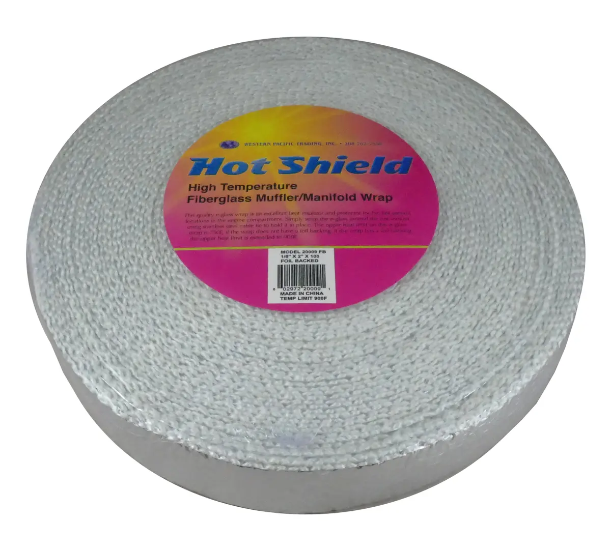 Western Pacific Trading 20010 Foil Backed Muffler/Exhaust Wrap, 1/16" Thick (3" X 100Ft.) 1