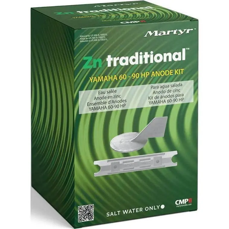 Martyr Cmy6090kitz Anode Kit For Yamaha Hp Outboards, Zinc 2