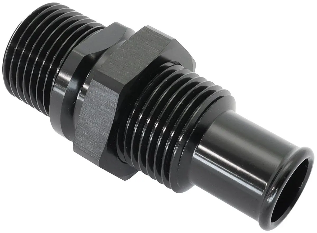 #10 Sae Ac To 5/8" Barb Bulkhead Fitting – Black Anodized (Af88-2012Blk) 1