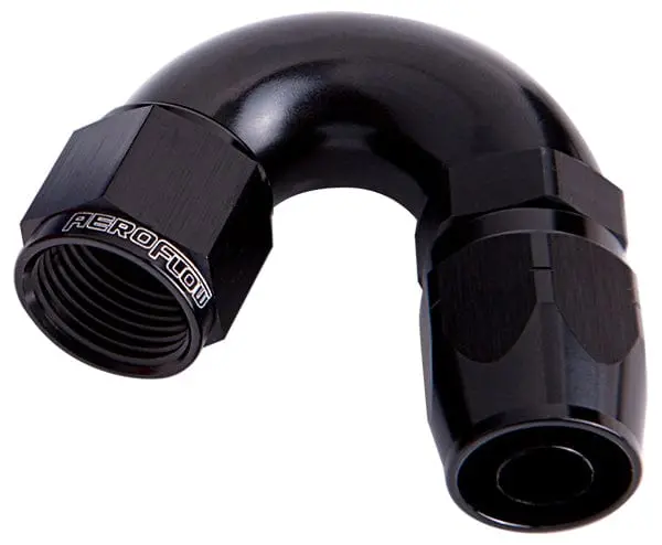 550 Series Full-Flow Swivel Hose End – 150° Angle, -4An, Black (Af555-04Blk) 1