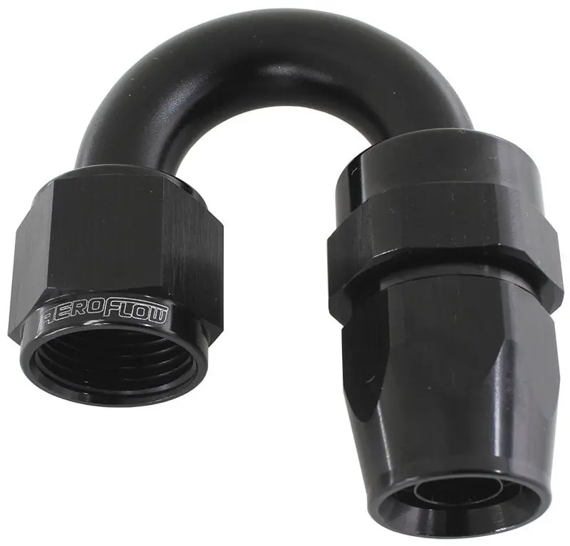 Af206-06Dblk 180° Ptfe Hose End Fitting, -6An, Black 1