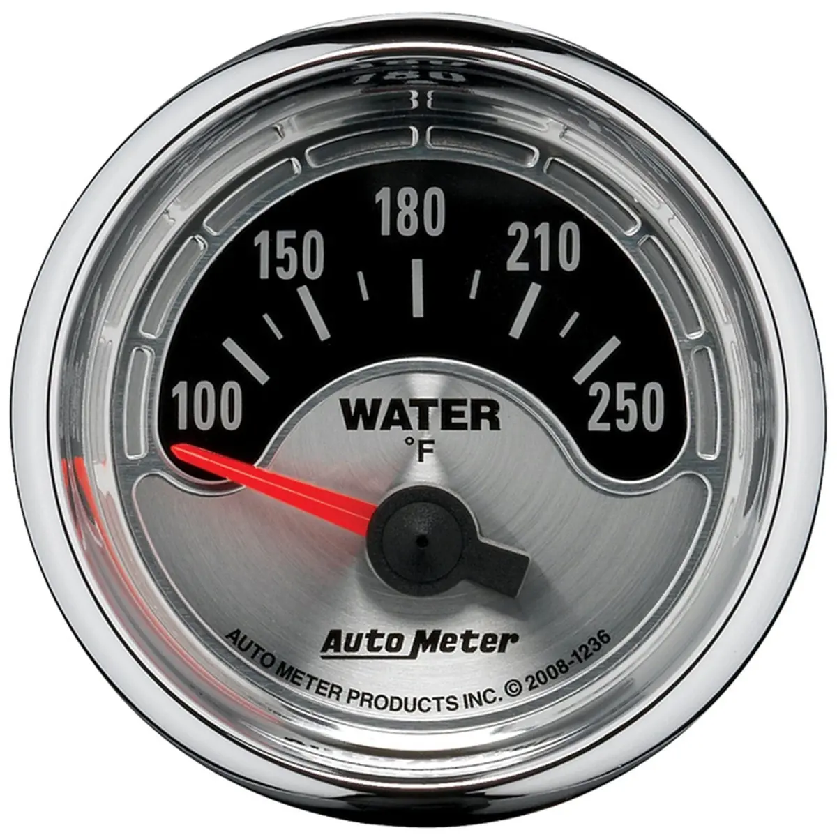 American Muscle Au1236 Electric Water Temperature Gauge – 2-1/16" Chrome Dial, Modern Readout 1