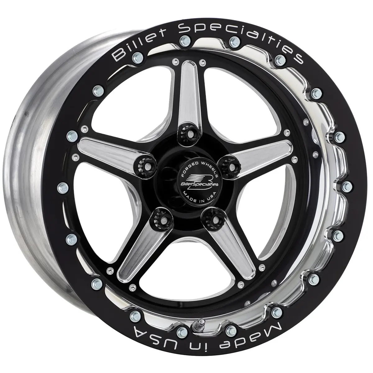 Billet Specialties Street Lite Black Beadlock Wheel – 17X5.5" Single Beadlock 1
