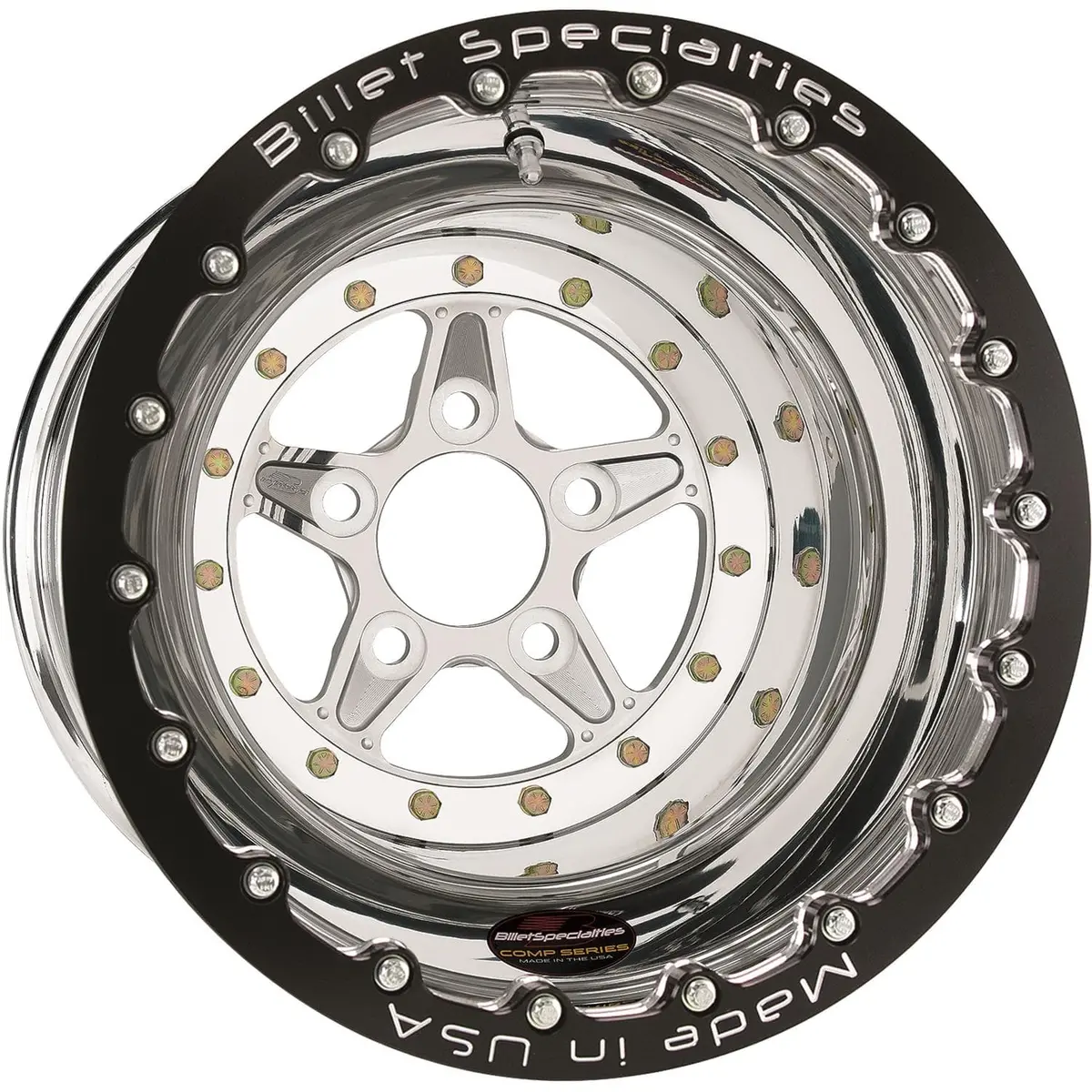 Billet Specialties Csbl035146130 15X6" Polished Lonestar Drag Wheel – 5X4.5" Bolt Circle 1
