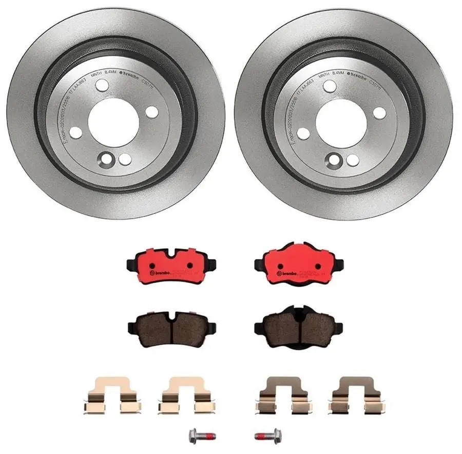 Brembo Kt00349 Disc Brake Pad & Rotor Kit – Premium Ceramic Pads + Drilled Rotors 1