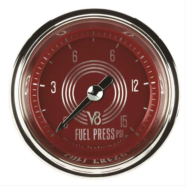 Classic Instruments V8 Red Steelie Series Speedometer & Tach (V8Rs145Shc) 1