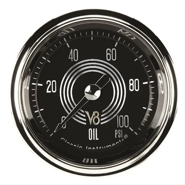 Classic Instruments V8 Speedster Series Analog Gauge Set With Chrome Housing 1