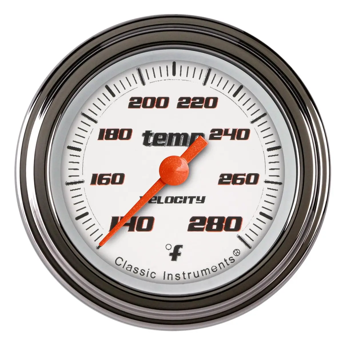Classic Instruments Vs126Wslf-08 Velocity Series 126Mm White Dial Speedometer With Tach And Fuel Gauge 1