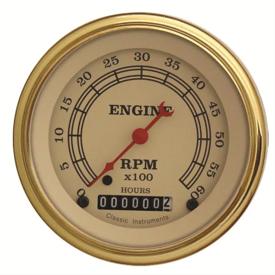 Classic Instruments Vintage-Style Tachometer – Vt60Hglf Analog Gauge 1