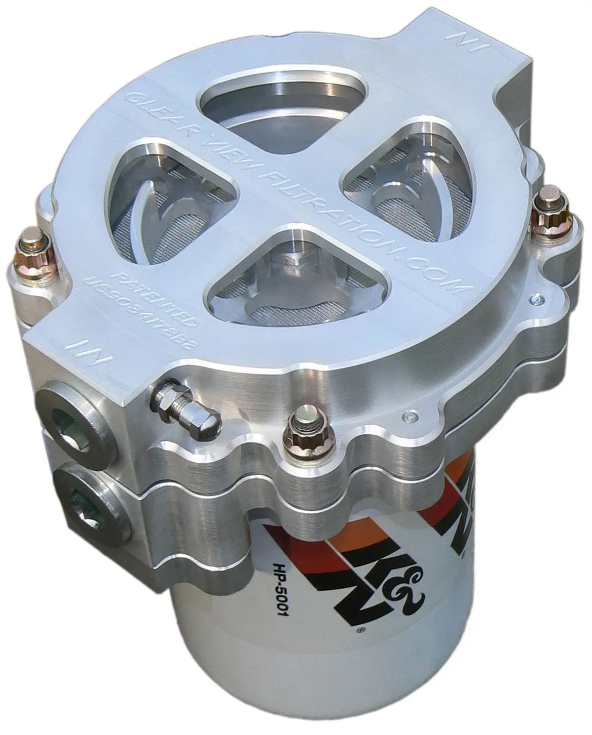 Cv125-115 6-Inch Screw-On Clear Anodized Oil Filter Housing 1