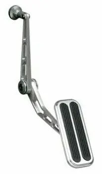 Brushed Billet Aluminum Accelerator Pedal Assembly With Durable Rubber Insert 1