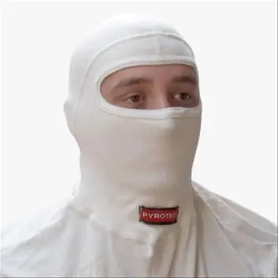 Two-Layer White Head Sock With Single Eye Port – Reusable Protective Cover For Medical/Industrial Use 1