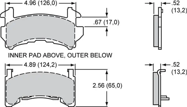 Wilwood Smart Pad Bp-20 Brake Pads (150-20-D154K) 1